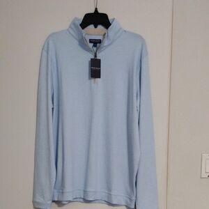 Peter Millar Light Blue Zip-Up Sweater